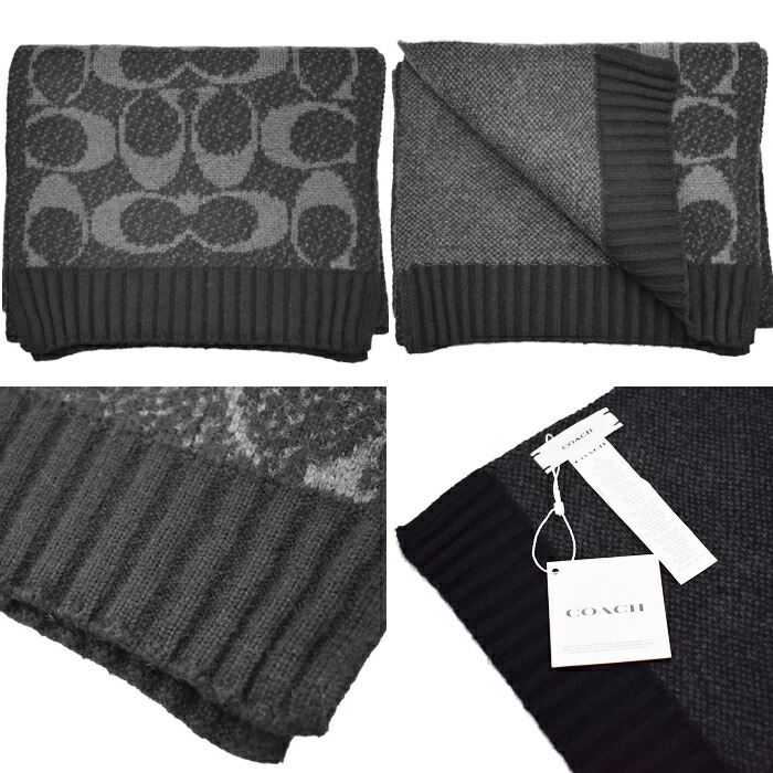 楽天市場】COACH コーチ ジャンボシグネチャー マフラー 全2色