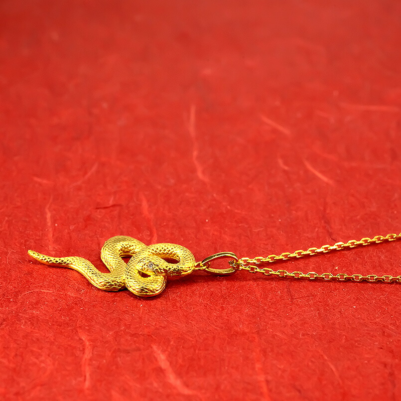 楽天市場】【10%OFFセール】24金 純金 ペンダントトップ 蛇 スネーク