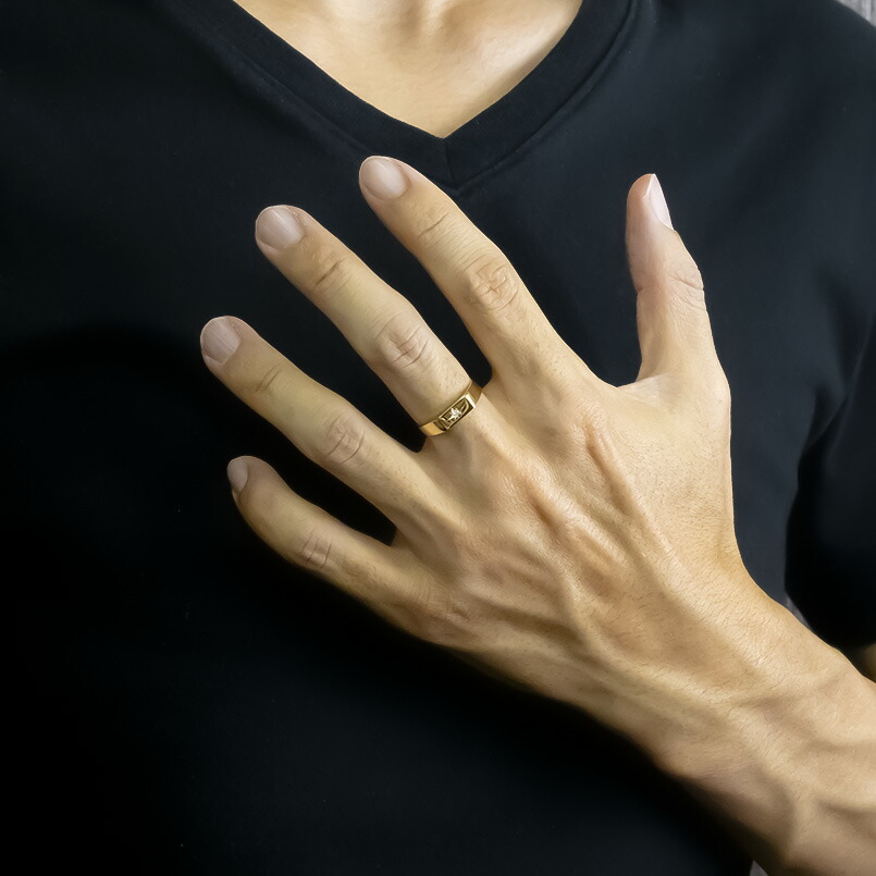 楽天市場】10金 リング 印台 シグネットリング 指輪 ダイヤモンド