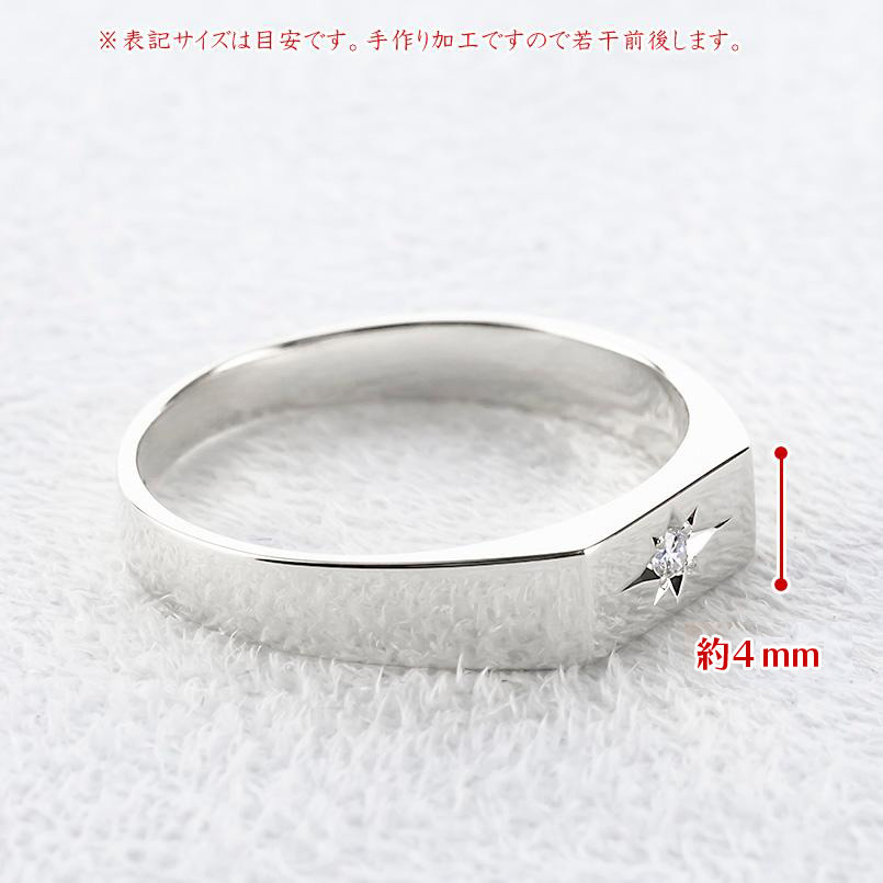 楽天市場】【10%OFFセール】プラチナ リング メンズ ダイヤモンド 印台