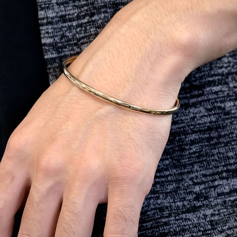 楽天市場】【10%OFFセール】メンズ 18金 ゴールド バングル k18