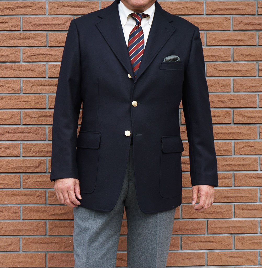 楽天市場】紺ブレザー 紺ブレ メンズ 秋冬 フラノブレザー ネイビー