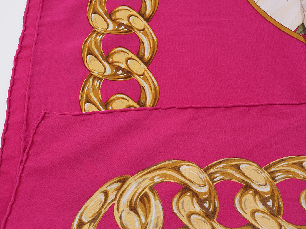 楽天市場】シャネル CHANEL スカーフ カメリア ココ チェーン ピンク