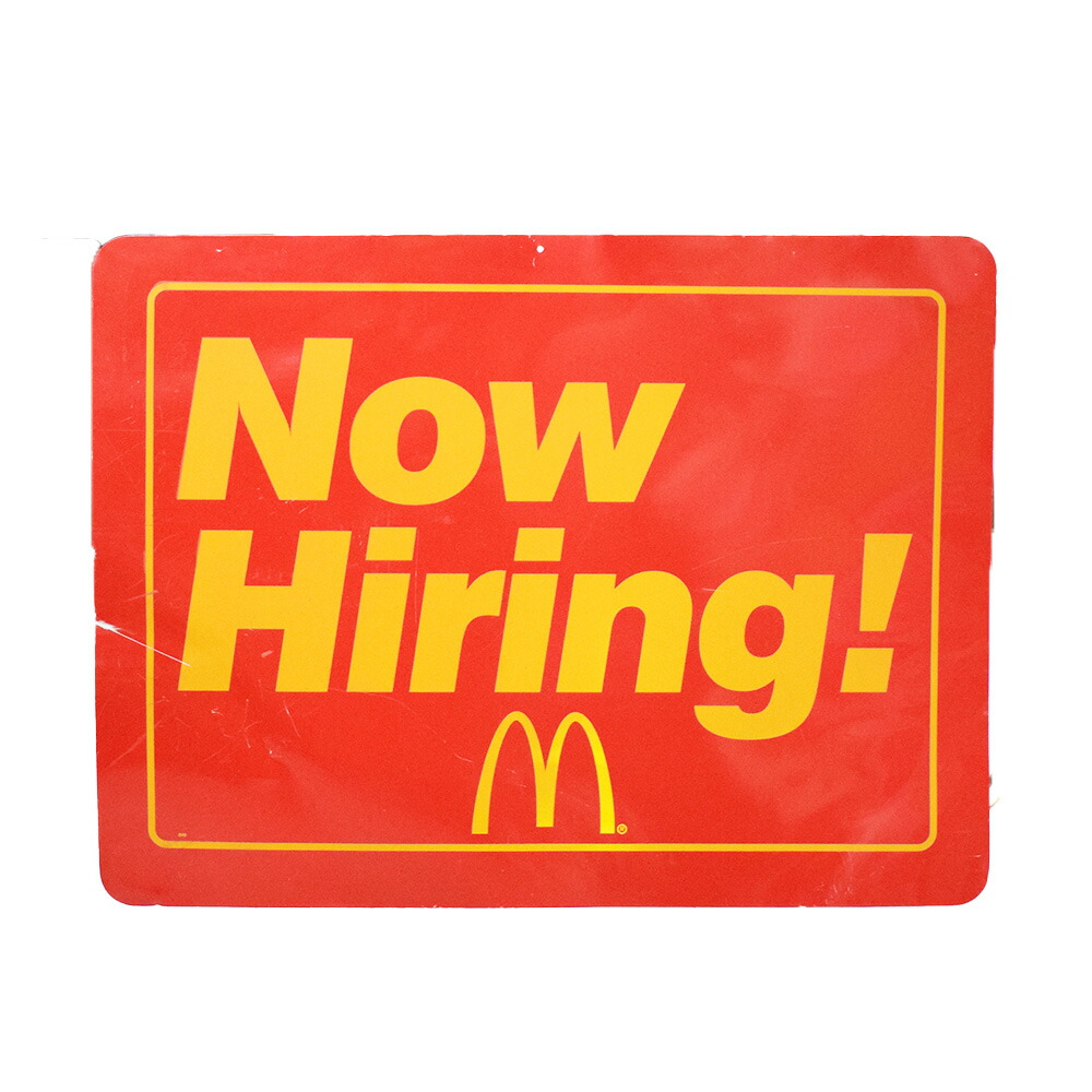 楽天市場】【McDonald's ヴィンテージ看板】マクドナルド Now Hiring