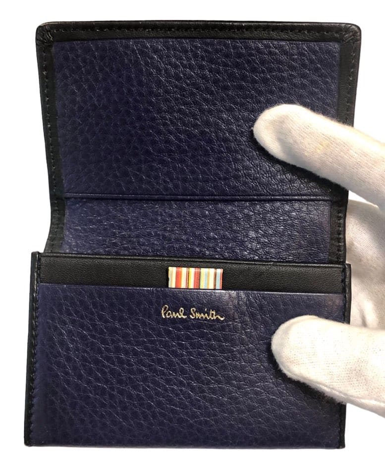 楽天市場】未使用 ポールスミス カードケース ネイビー ブラック