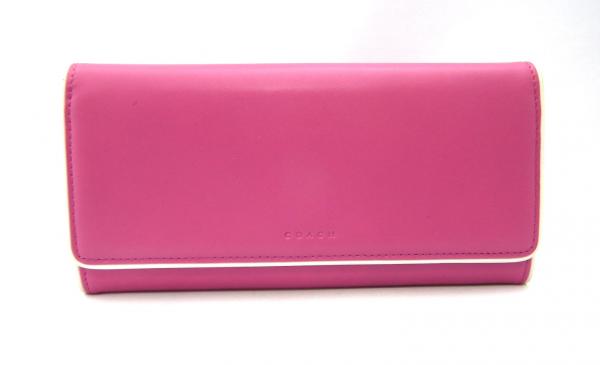 楽天市場】コーチ 長財布 レザー ピンク 財布 アウトレット