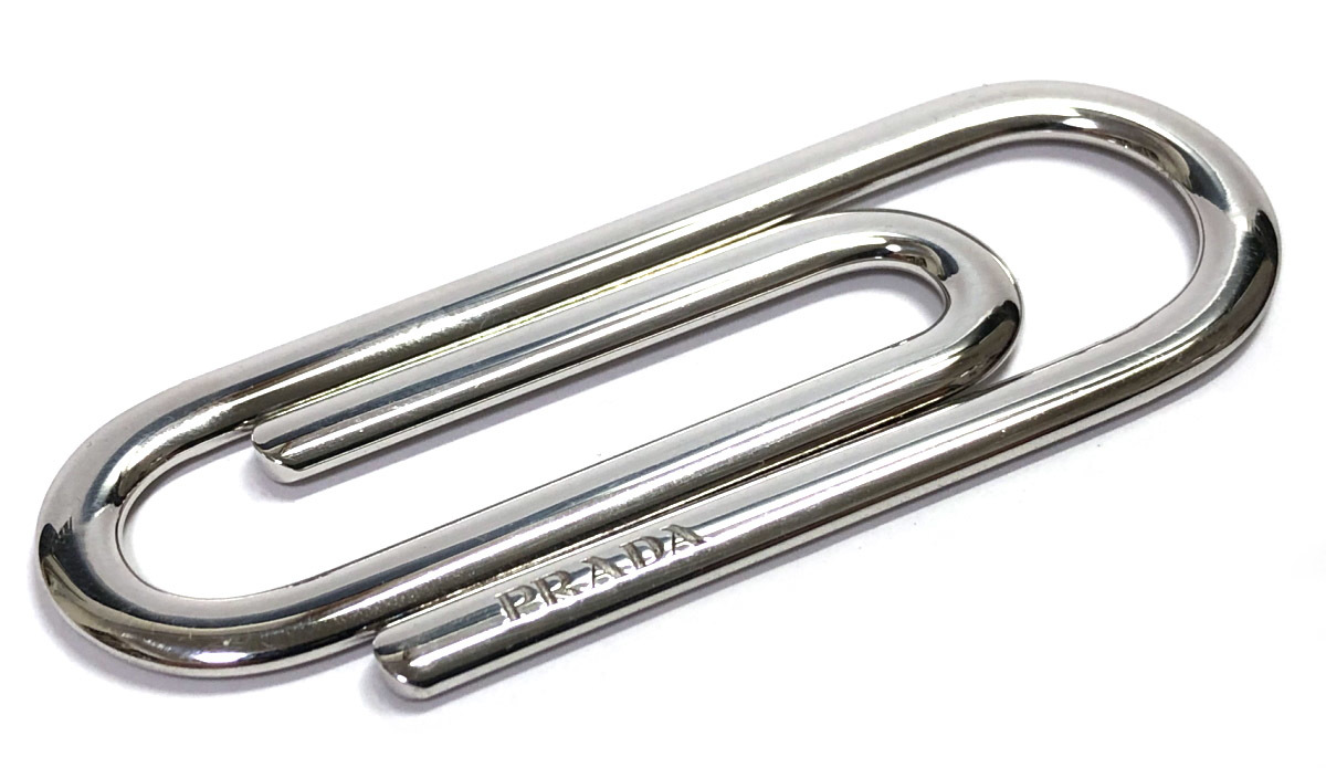 楽天市場】新品同様 プラダ マネークリップ シルバー製 SV925