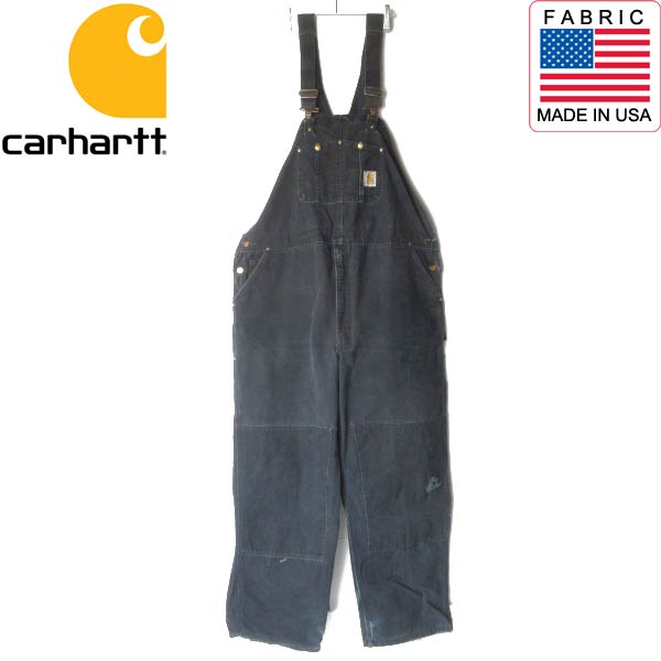 楽天市場】00s carhartt R01 BLK ダブルニー ダック オーバーオール 黒