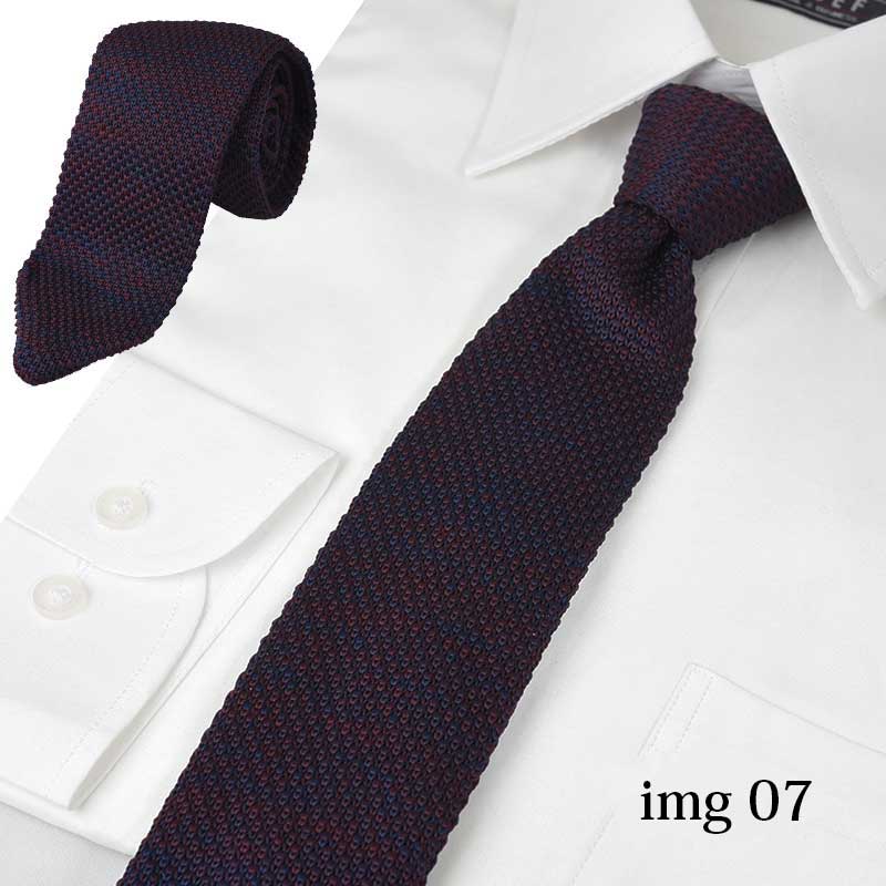 楽天市場】ニットタイ ネクタイ 無地 剣先 おしゃれ ミックス