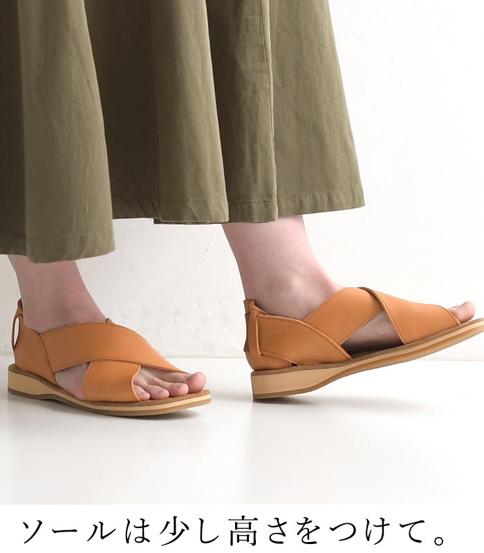 楽天市場】日本製 クロスレザー サンダル 本革 Shake In cloak カエル