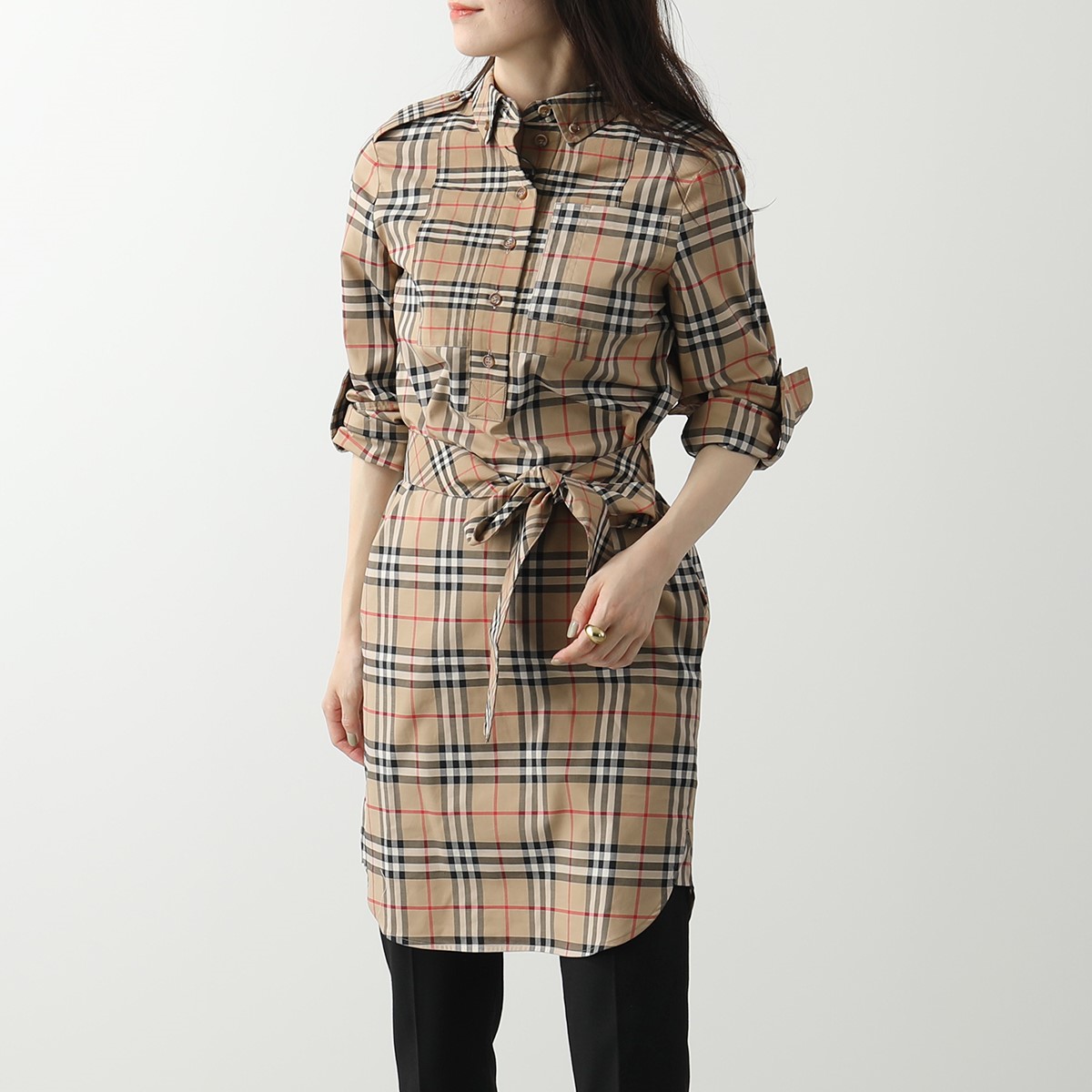 楽天市場】BURBERRY バーバリー シャツワンピース 8029535 レディース