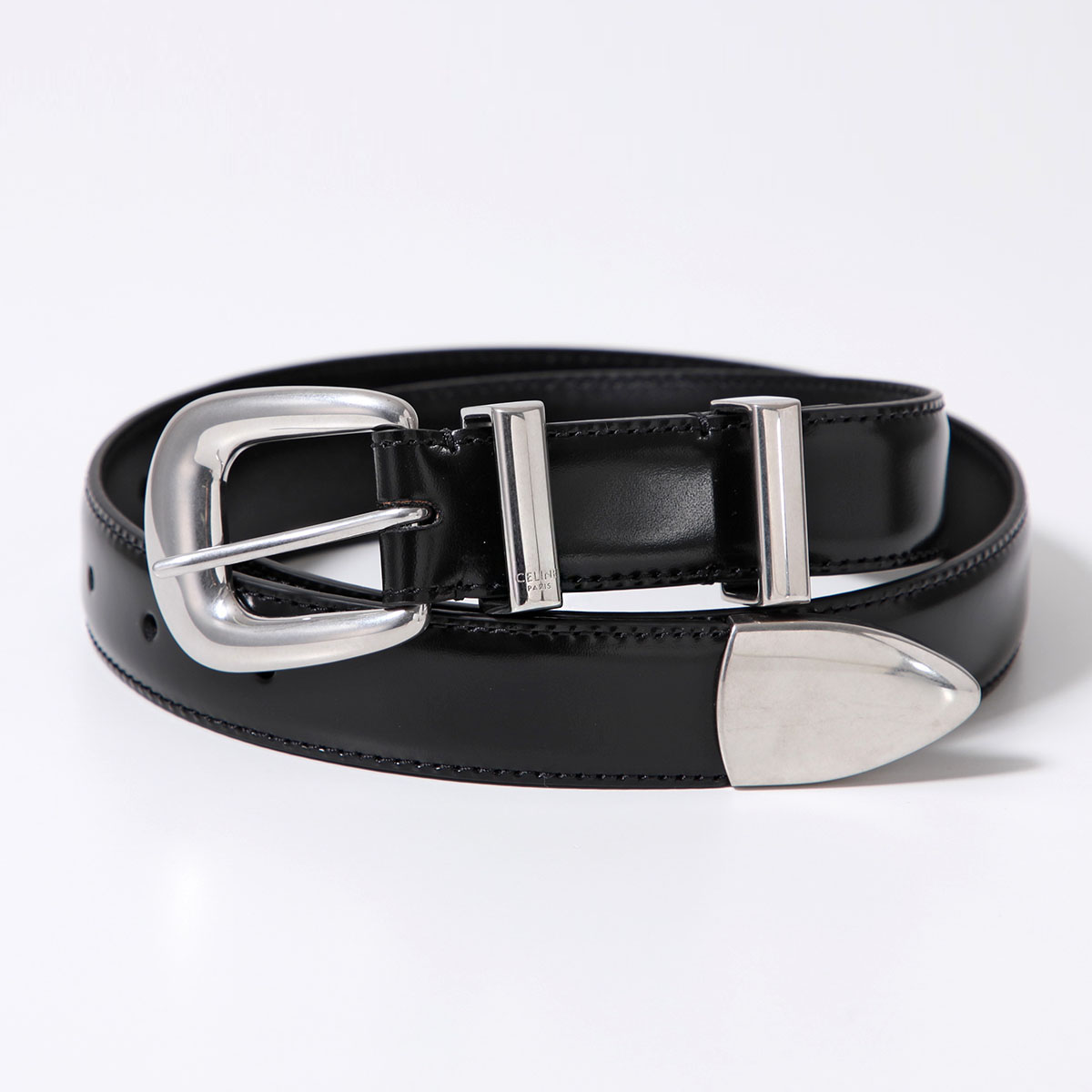楽天市場】CELINE セリーヌ ベルト Medium 25mm 45BAG3A01.38SI メンズ