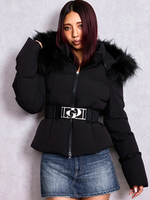 楽天市場】GYDA ジェイダ ダウン ジャケット ショート GD ベルト付き