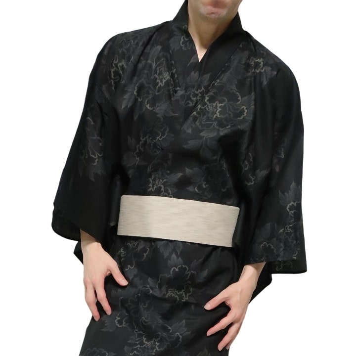 楽天市場】浴衣 メンズ セット ゆかた/帯/2点セット 牡丹/ぼたん