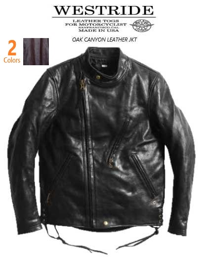 楽天市場】ウエストライド(WESTRIDE)OAK CANYON LEATHER JKT BLK【送料
