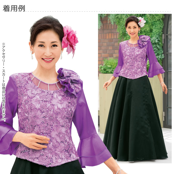 楽天市場】【スーパーSALE】即納☆フラワースパンコール刺繍ブラウス