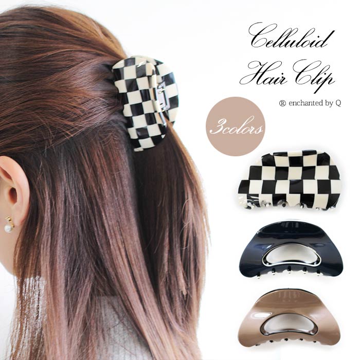 楽天市場】ヘアバンス セルロイド ヘアクリップ レディース ヘア