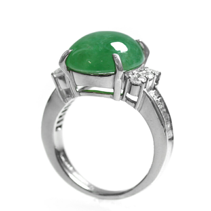 楽天市場】翡翠 7.59ct リング 10号 PT900 プラチナ 指輪 ダイヤモンド