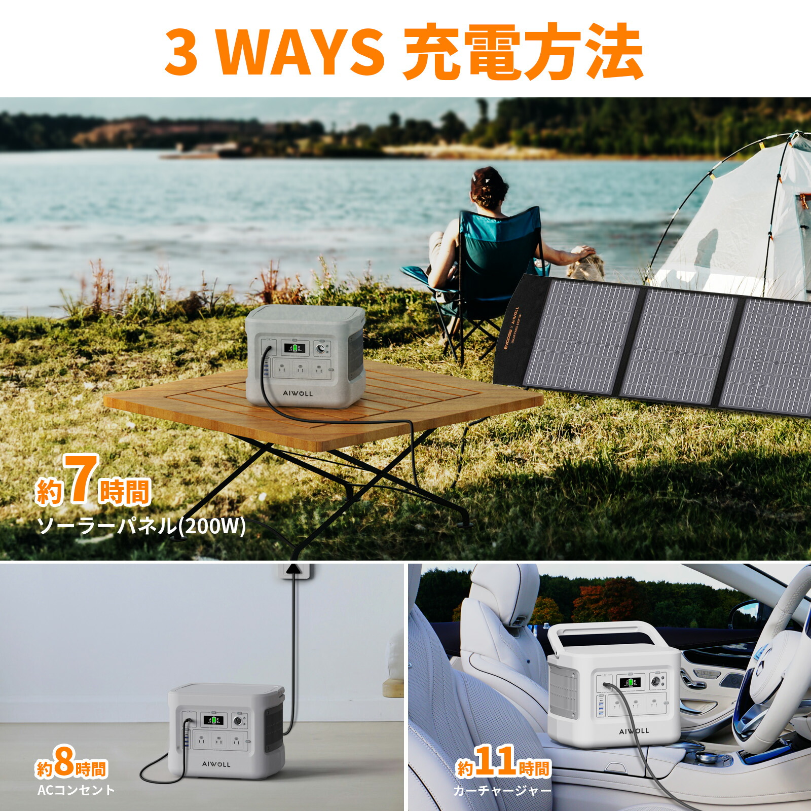 楽天市場】AIWOLL ポータブル電源 1531Wh 大容量 1500W(最大2400W