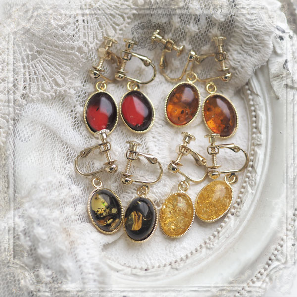 楽天市場】【バルト海の琥珀】アンティークデザイン ピアス