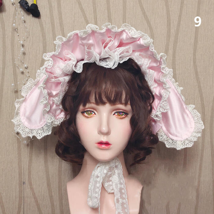 楽天市場】ロリータ うさみみ ボンネット 帽子 兎 うさぎ耳 選べる12