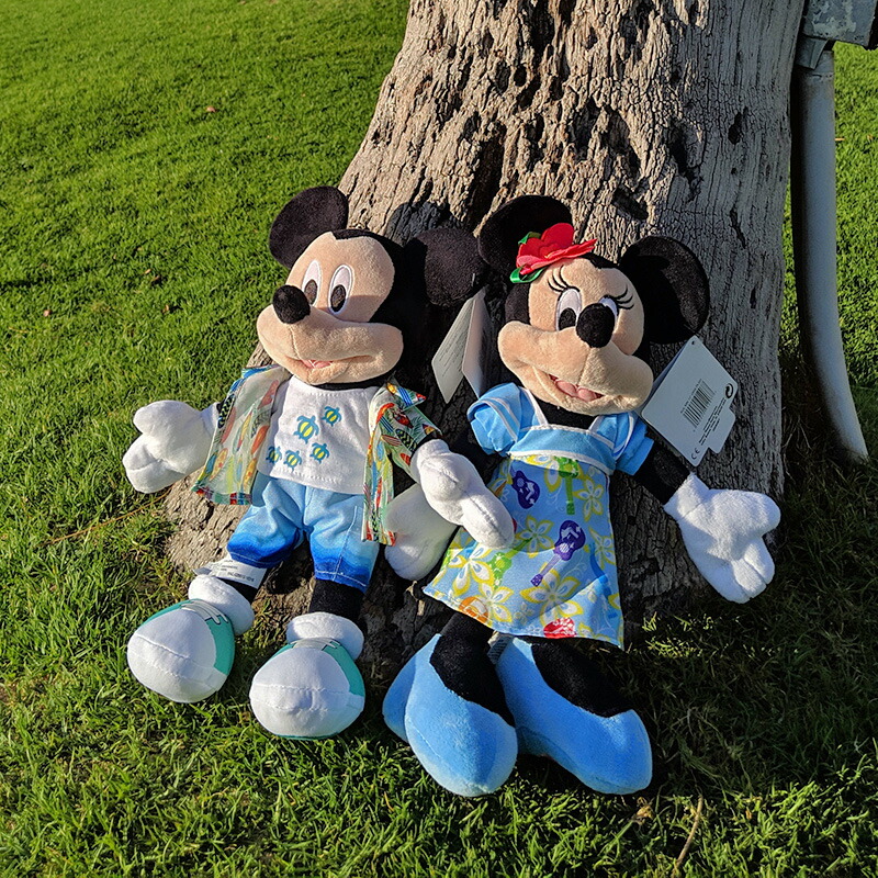 楽天市場】ミッキー、ミニー ぬいぐるみ 人形 ハワイ Lサイズハワイの