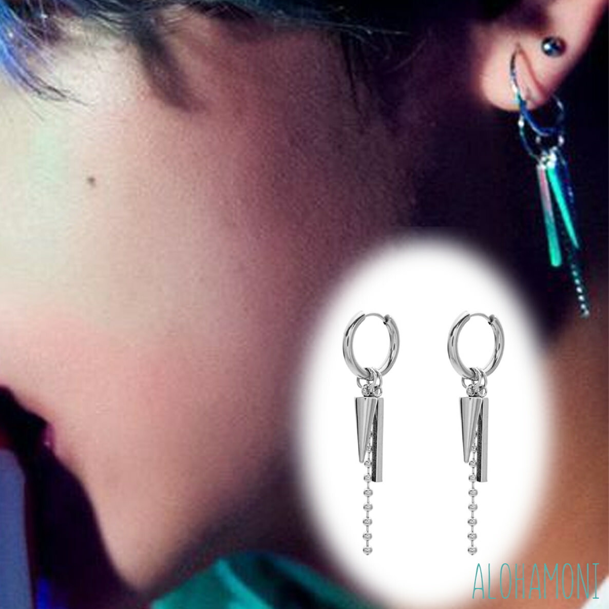 楽天市場】BTS 防弾少年団 テテ 着用モデル フープピアス スパイク