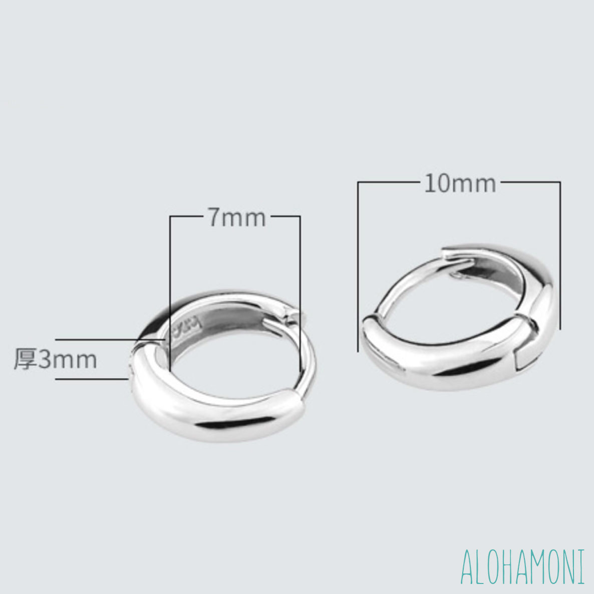 楽天市場】シルバー925 フープピアス silver925 刻印あり 両耳 2個