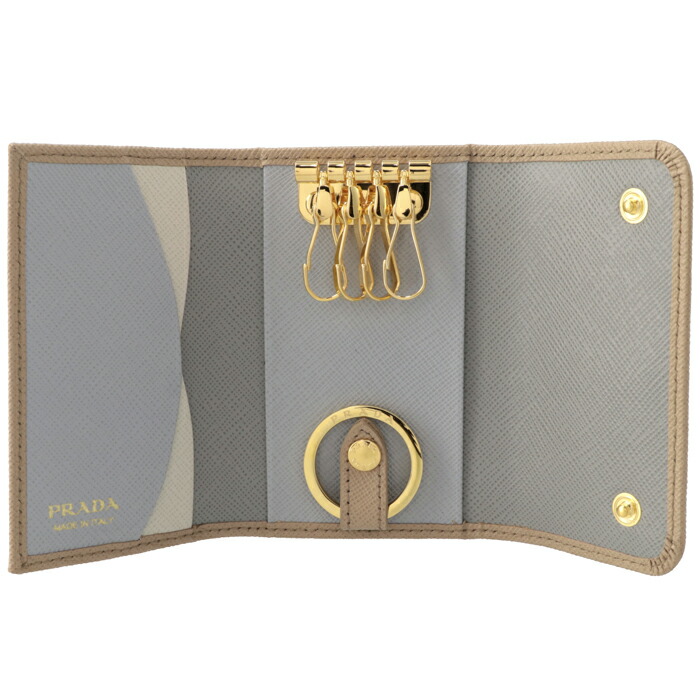 楽天市場】プラダ PRADA キーケース 三つ折り4連 サフィアーノ バイ