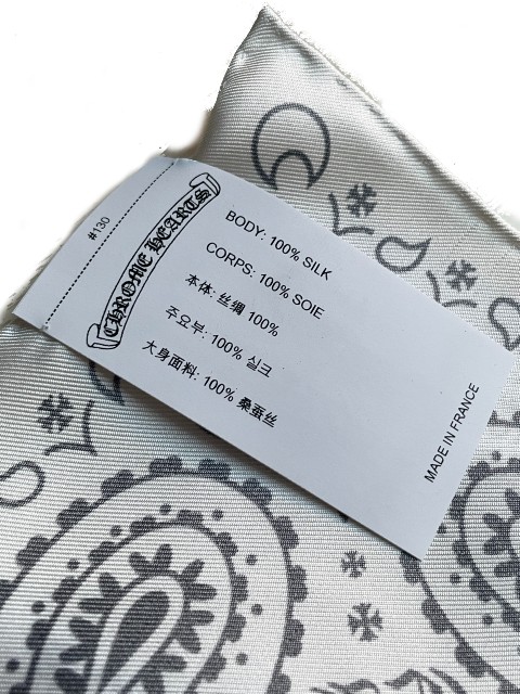 楽天市場】CHROME HEARTSクロムハーツシルクバンダナ white : AMERICAN