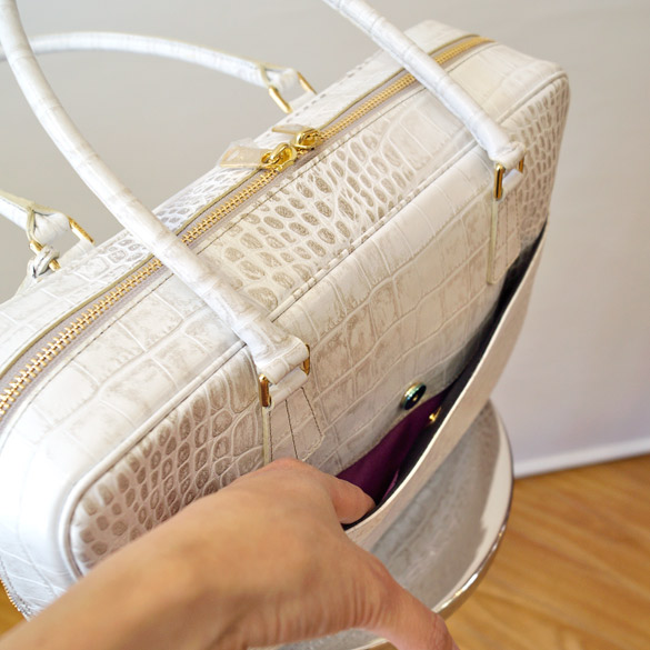 楽天市場】ADMJ ボストンバッグ HIMARAYA ヒマラヤ ホワイトクロコ型