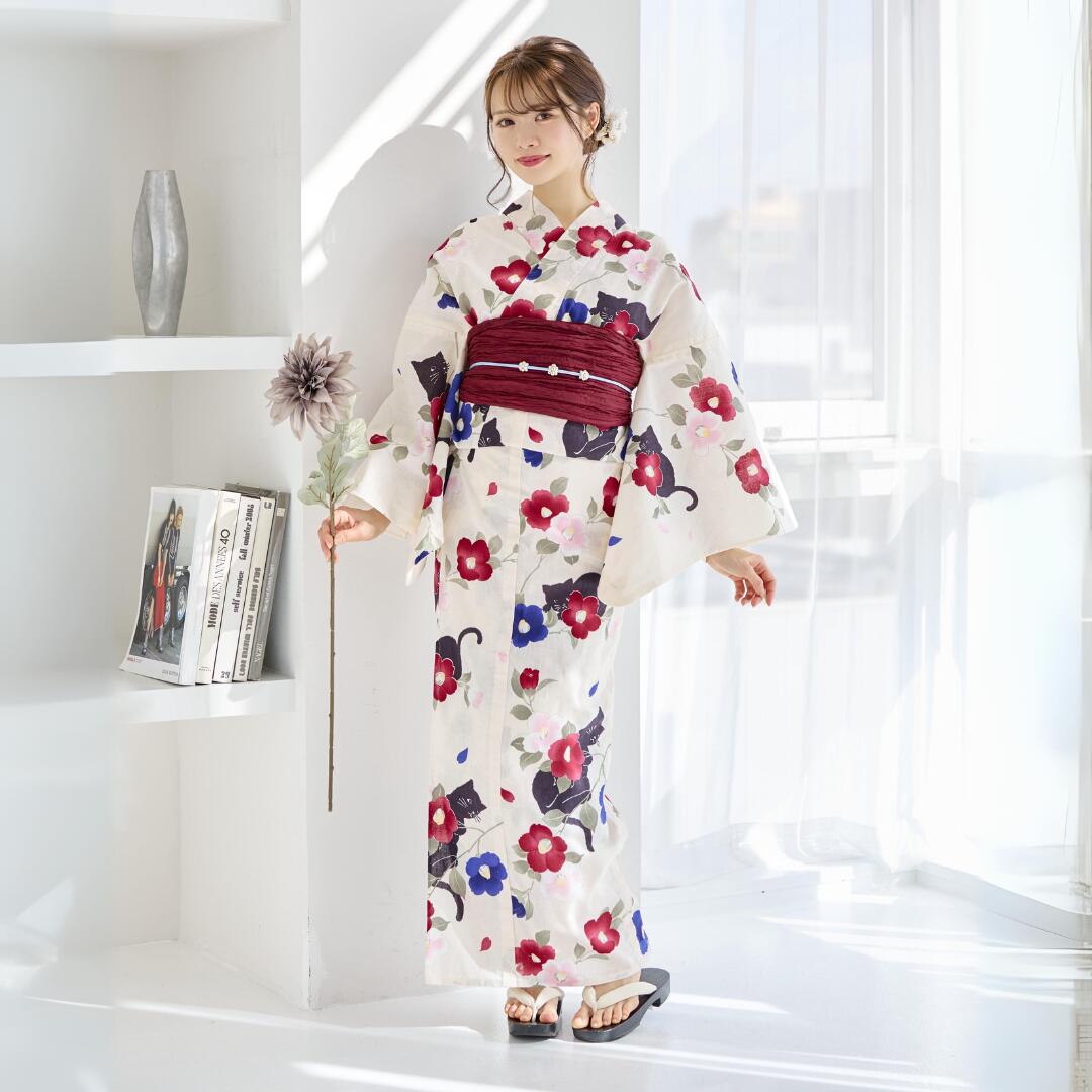 楽天市場】猫 ネコ（浴衣セット｜和服）：レディースファッションの通販