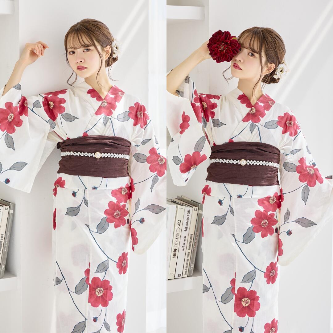 楽天市場】浴衣 4点set 4点セット さざんか 山茶花 ゆかた 浴衣セット