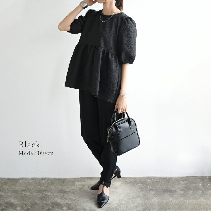 楽天市場】ブラウス レディース 春夏 ふくれジャガードパフスリーブ