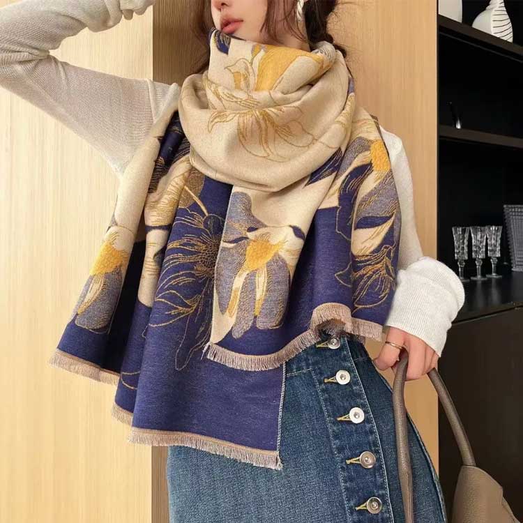 楽天市場】大判ストール レディース マフラー ショール 花柄 おしゃれ