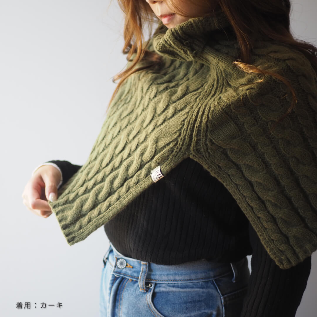 楽天市場】ふんわり肩巻きニット / タートルネック 変形 ニット