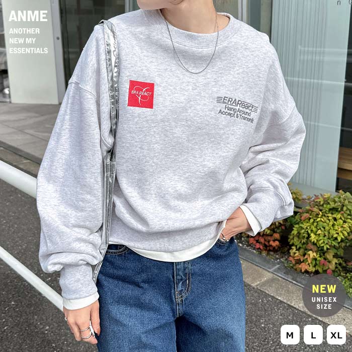 楽天市場】ANME アンメ スウェット ロゴ 刺繍 ERAReact トップス