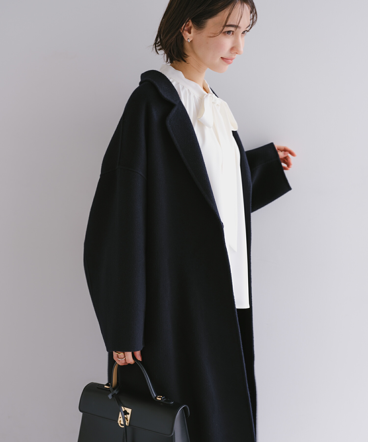 楽天市場】evernavy エバーネイビー リバー ロング コクーン ウール