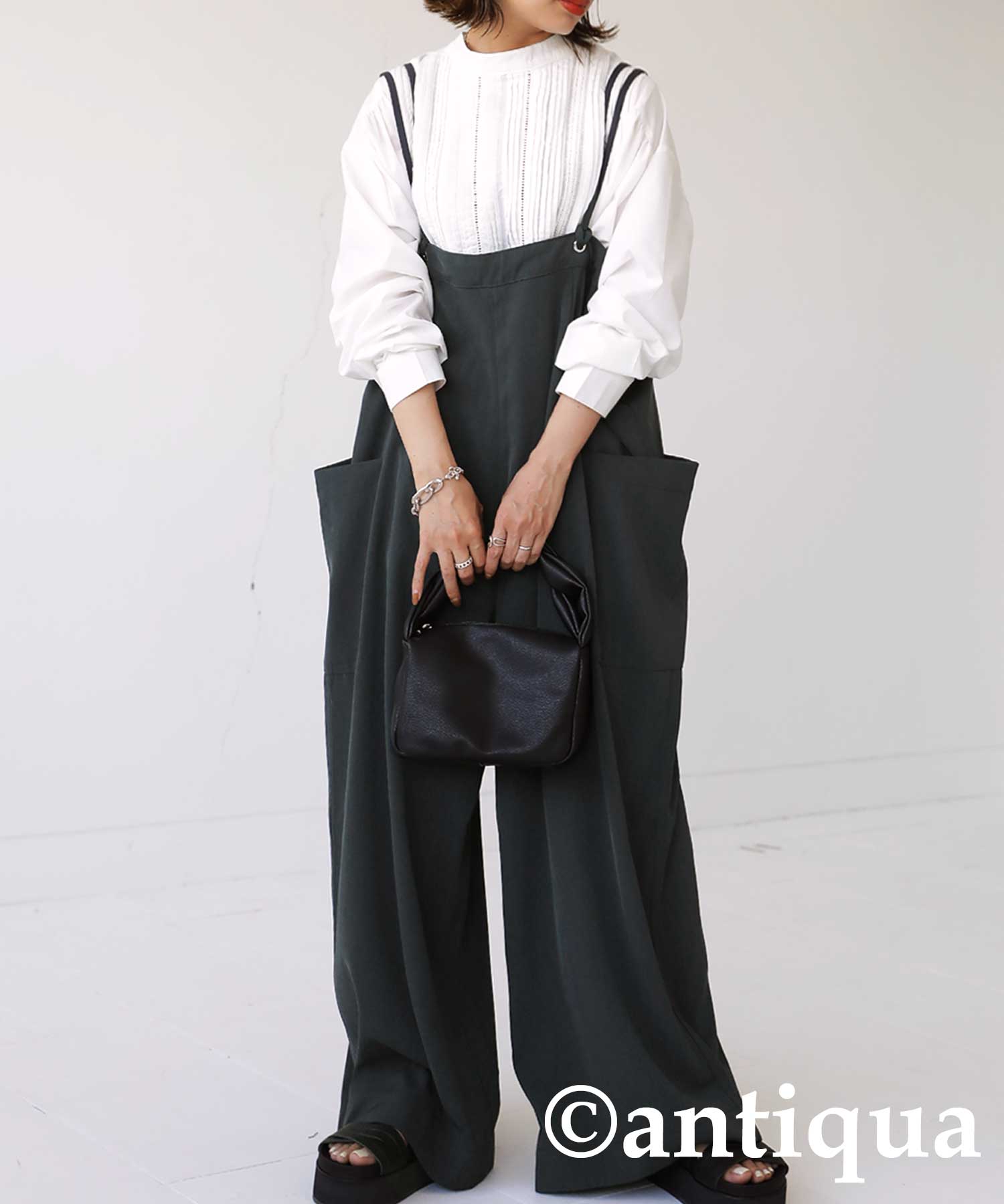 楽天市場】ビックポケットサロペット サロペット レディース 送料無料