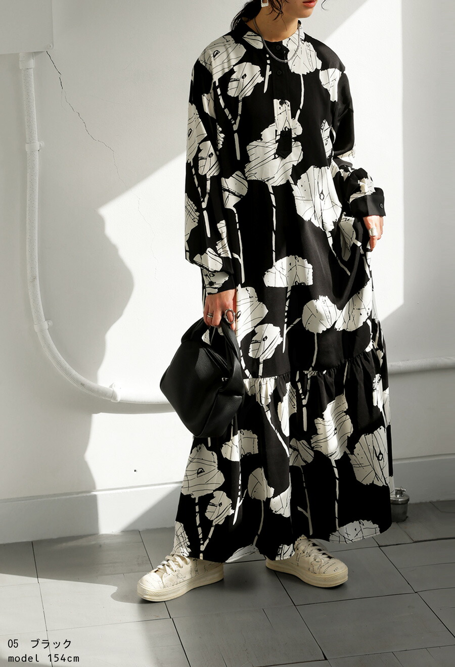 楽天市場】花柄ワンピース ワンピース レディース ロング 長袖 送料