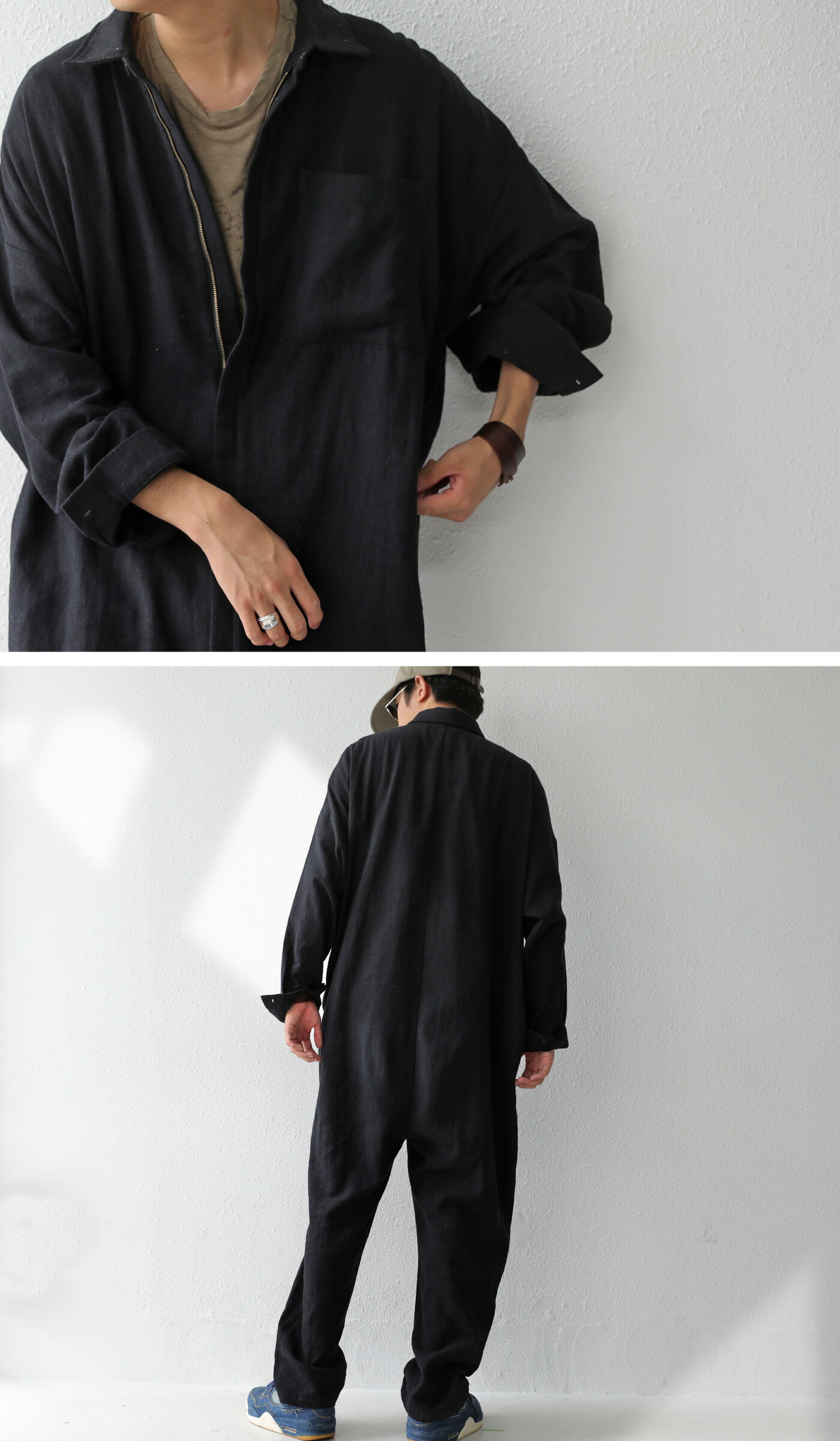 楽天市場】ジャンプスーツ リネン オールインワン メンズ 麻 送料無料