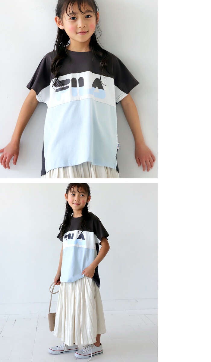 楽天市場】FILA 半袖 バイカラー ロゴTシャツ キッズ 子供服 ジュニア