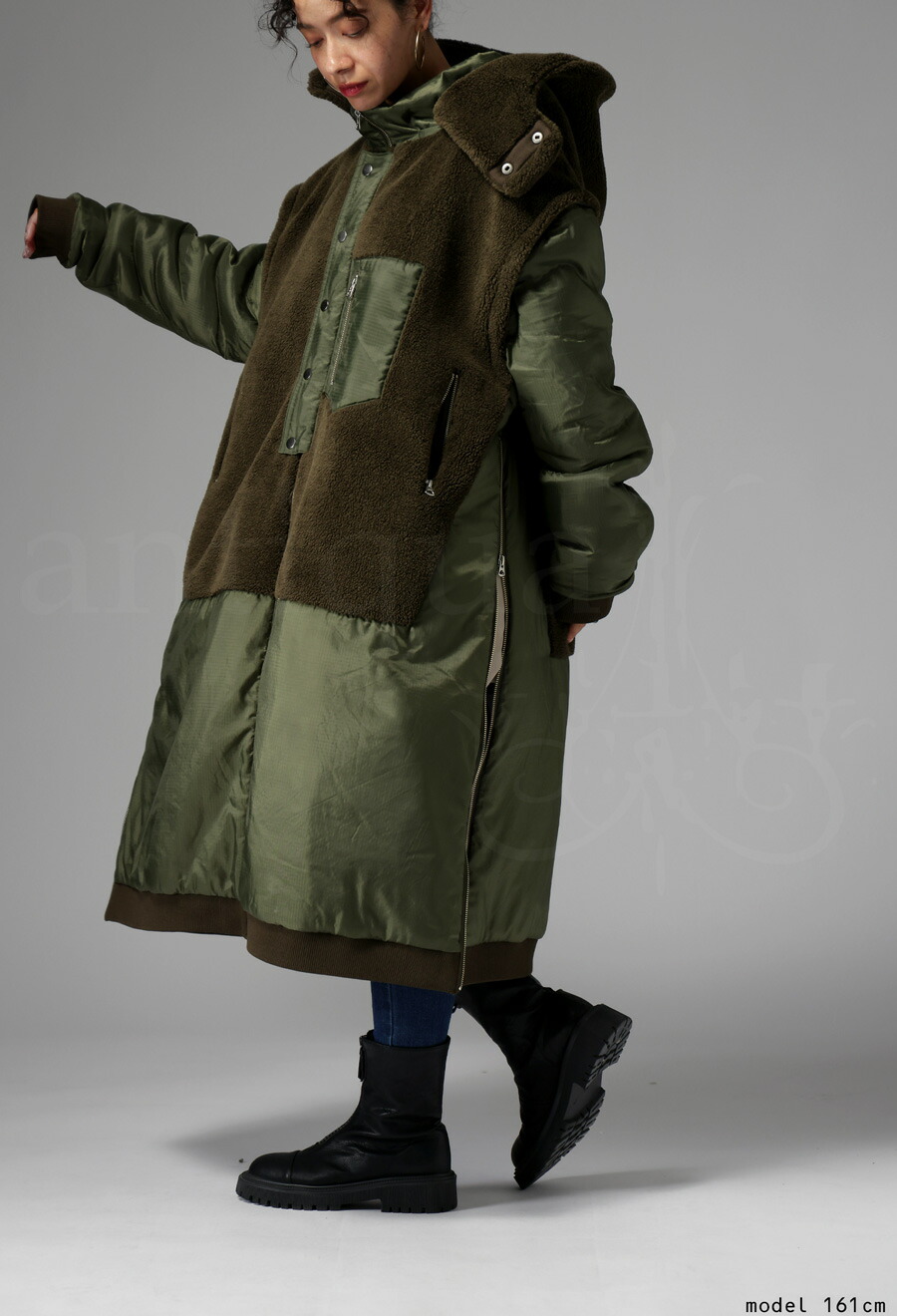 楽天市場】ダウンのような暖かさ ボアドッキングアウター レディース