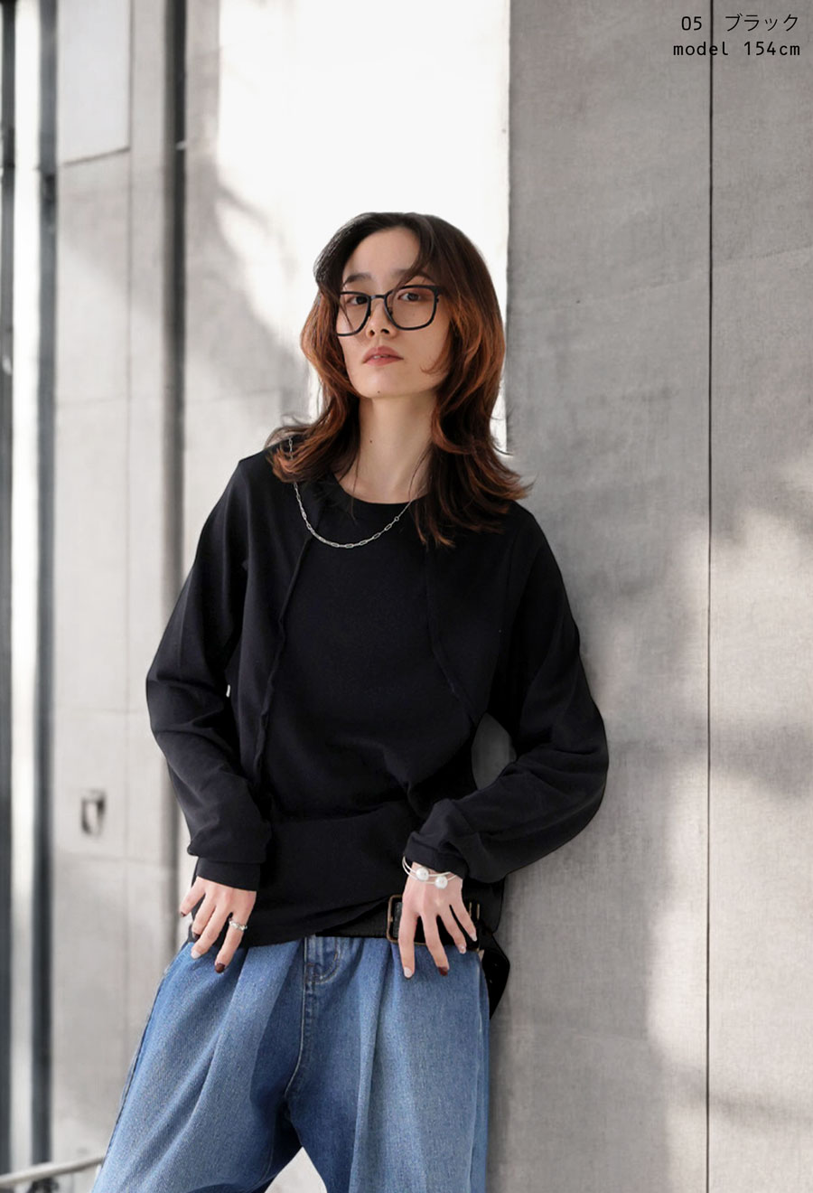 楽天市場】デザイントップス トップス レディース 長袖 丸首 送料無料