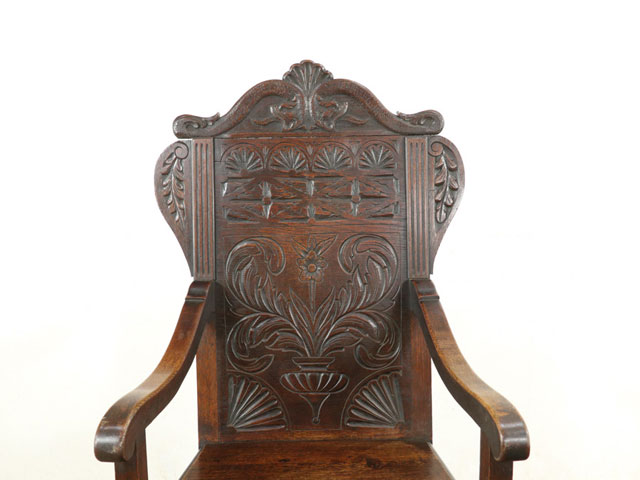 楽天市場】アンティーク ウェインスコットチェア 背もたれの美しい彫刻