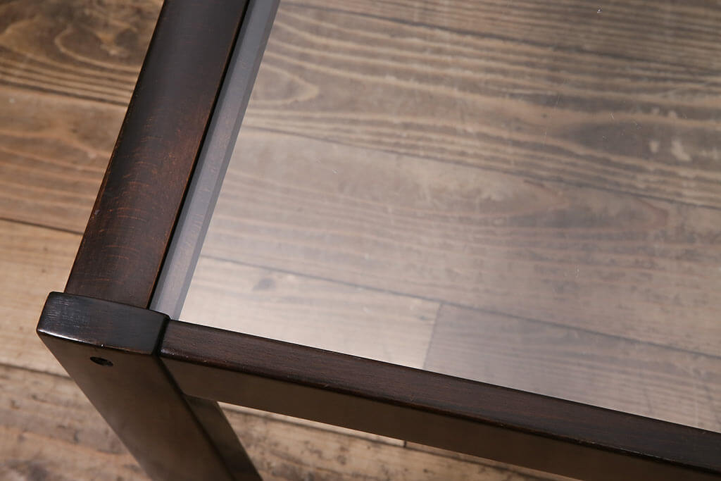 楽天市場】和製ヴィンテージ ガラストップテーブル オールドカリモク