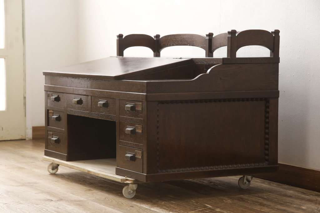 楽天市場】☆事前問合せ必須☆ 和製アンティーク 昭和初期 帳場机 栓材