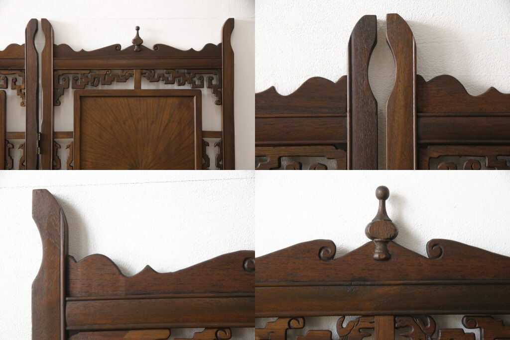 楽天市場】ヴィンテージ家具 四連衝立て 和製ビンテージ 高級品