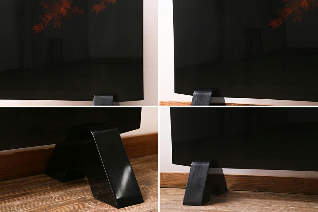 楽天市場】【中古】 つい立て 広堂作 夕焼紅葉図 漆塗 衝立