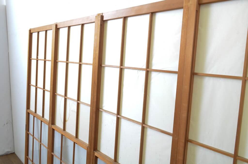 楽天市場】▽現状販売▽ アンティーク建具 幅狭雪見障子戸 4枚 セット